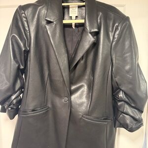 Cinq a Sept Kylie faux leather blazer